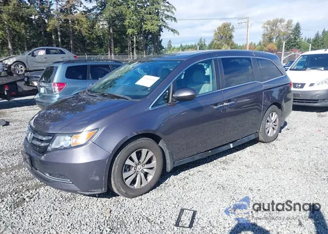 2015 Honda Odyssey Ex-L из США, поврежденный, VIN 5FNRL5H62FB097314